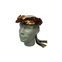 Couronne de tête en laurier, entièrement en bronze