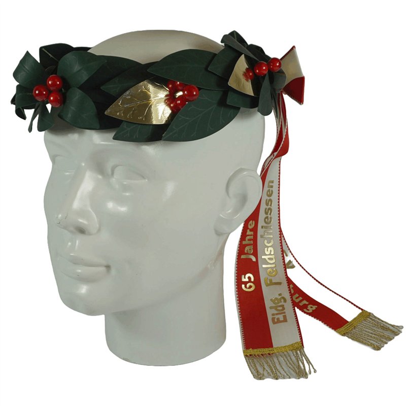 Couronne de tête en laurier, garnie à côté – 8 garnitures en or