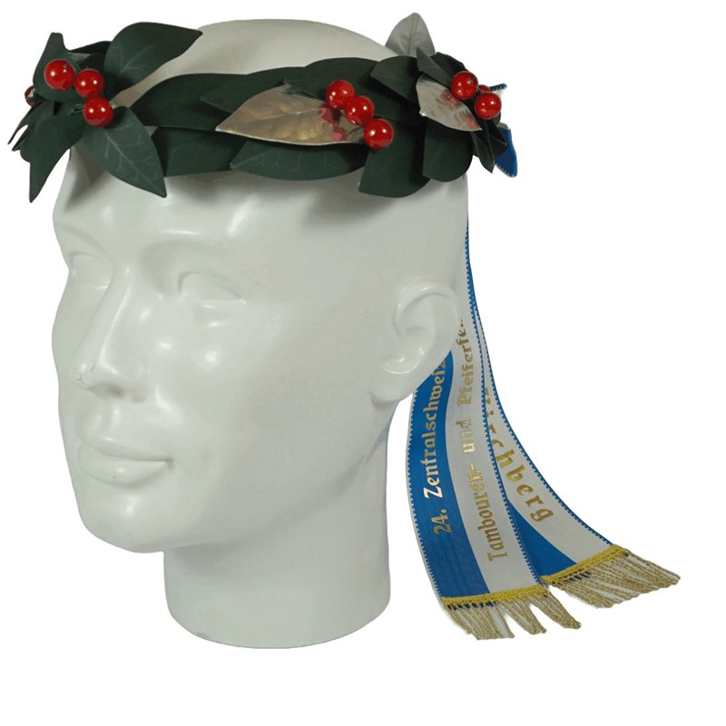 Couronne de tête en laurier, 8 garnitures en argent