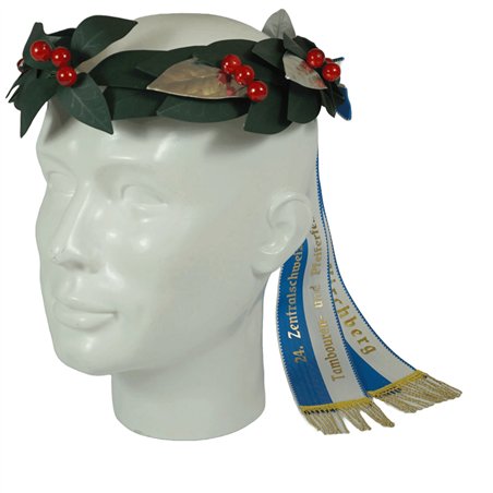 Couronne de tête en laurier, 8 garnitures en argent