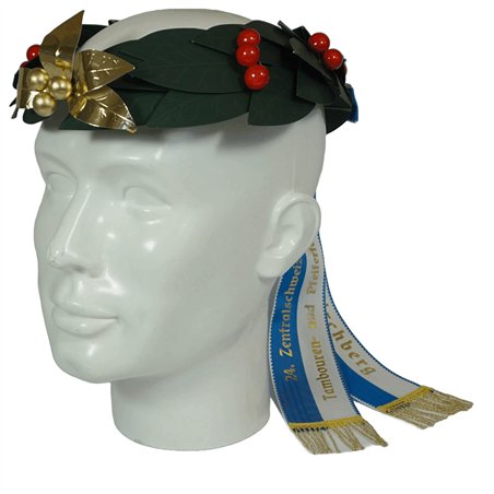 Couronne de tête en laurier, étoile en front – 7 garnitures en or