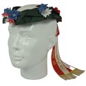 Couronne de tête en laurier, avec fleurs de montagne