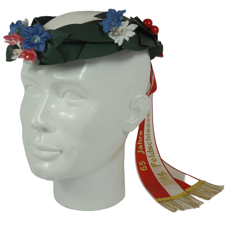 Couronne de tête en laurier, avec fleurs de montagne