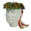 Couronne de tête en chêne, garnie à côté – 8 garnitures en or