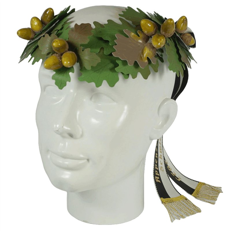 Couronne de tête en chêne, 8 garnitures en argent