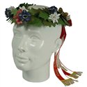 Couronne de tête en chêne, avec fleurs de montagne