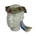 Couronne de tête en olivier, garnie à côté – 8 garnitures en or
