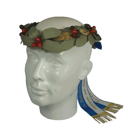 Couronne de tête en olivier, garnie à côté – 8 garnitures en or