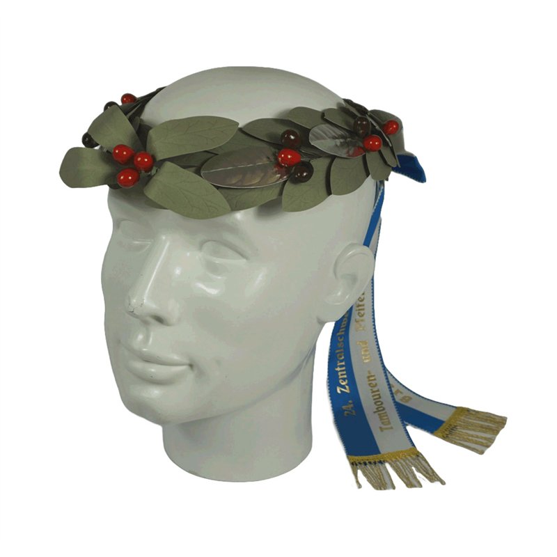 Couronne de tête en olivier, 8 garnitures en argent