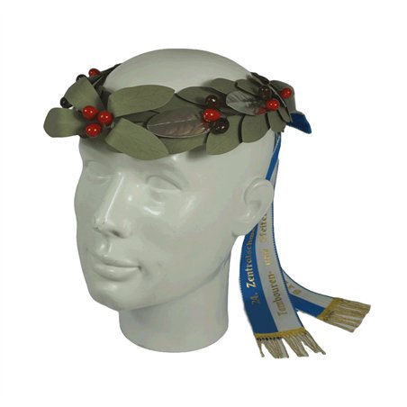 Couronne de tête en olivier, 8 garnitures en argent