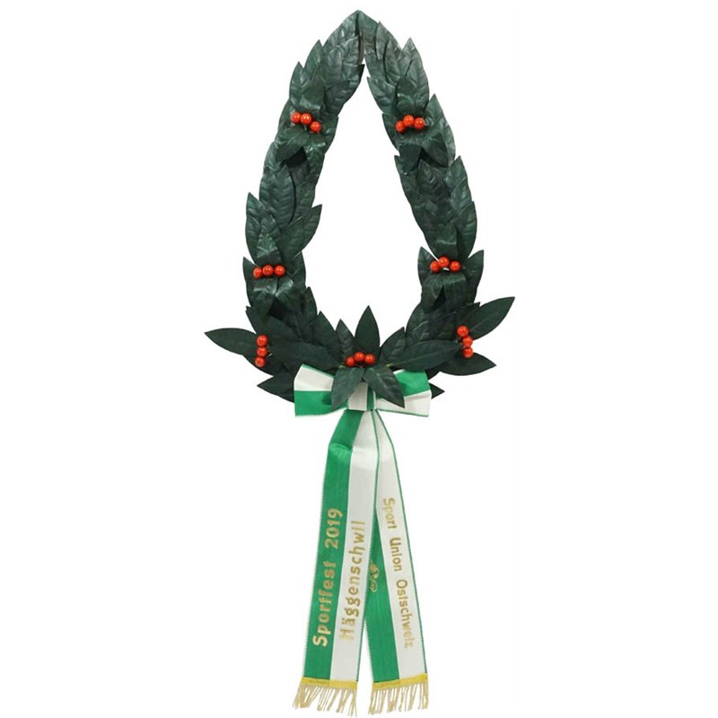 Couronne de section en laurier, verte