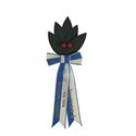 Palme 5 feuilles , en laurier, verte, 2 baies