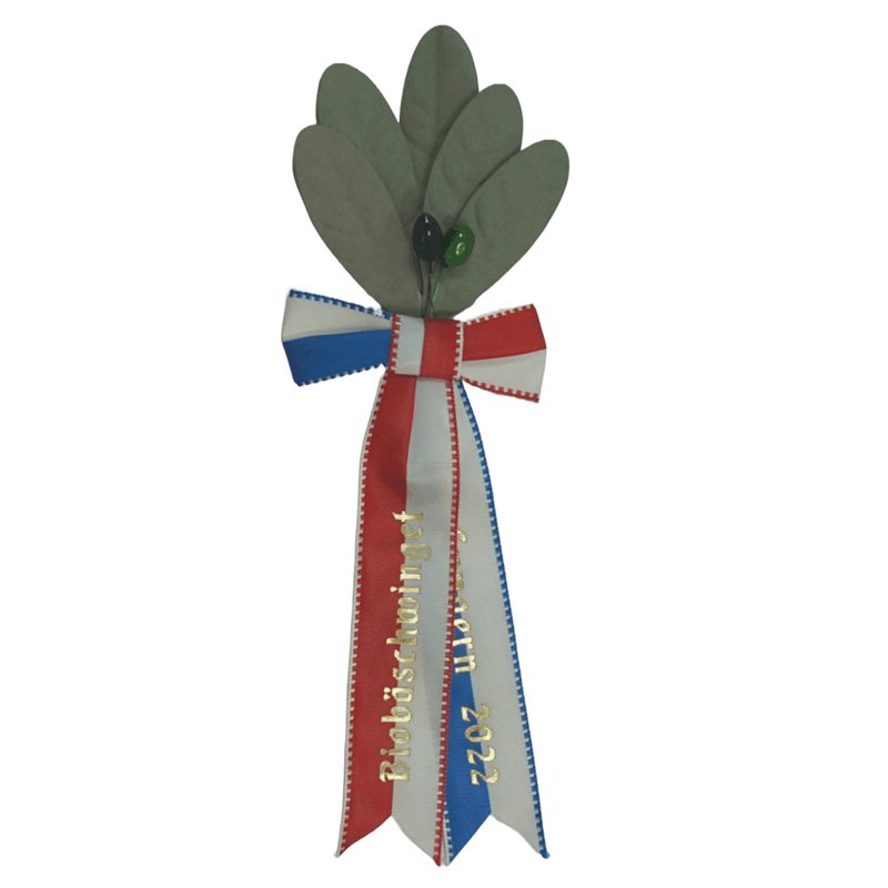 Palme 5 feuilles, en olive, verte, 2 baies