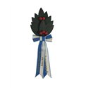 Palme 10 feuilles, en laurier, verte, 5 baies