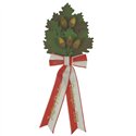 Palme 10 feuilles, en chêne, verte, 5 glands