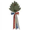 Palme 10 feuilles, en olive, verte, 5 baies
