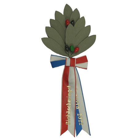 Palme 10 feuilles, en olive, verte, 5 baies