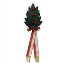Palme 16 feuilles, en laurier, verte, 6 baies