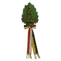 Palme 16 feuilles, en chêne, verte, 6 glands
