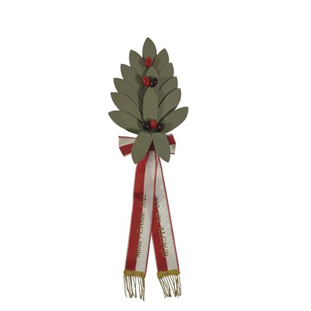 Palme 16 feuilles, en olive, verte, 6 baies