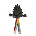 Palme grande-épée, 24 feuilles, en laurier, verte, 7 baies