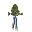 Palme grande-épée, 24 feuilles, en chêne, verte, 7 glands