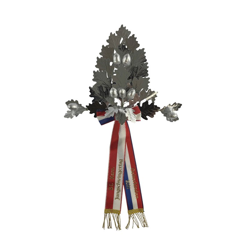 Palme grande-épée, 24 feuilles, entièrement en argent