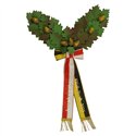 Palme demi-couronne, 26 feuilles, en chêne, verte, 7 glands