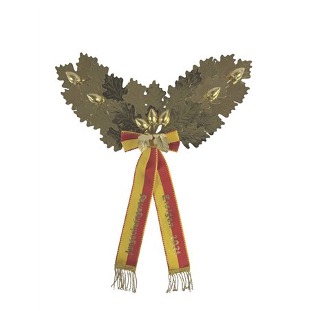 Palme demi-couronne, 26 feuilles, entièrement en or