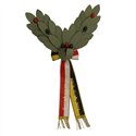 Palme demi-couronne, 26 feuilles, en olive, verte, 7 baies