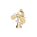 Figurine sportive moto trial - D33