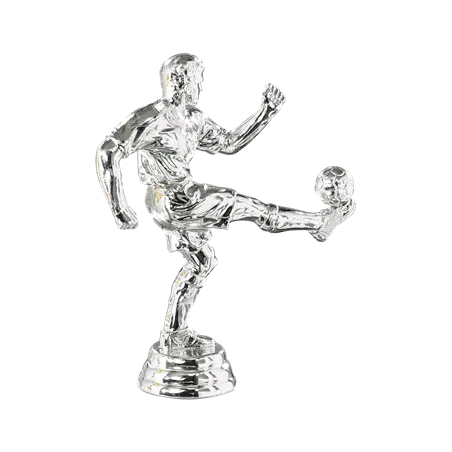 Figurine sportive football argentée - D36S