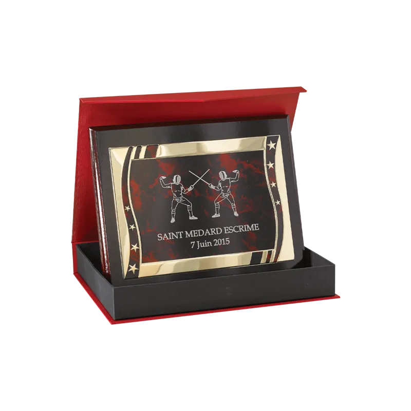 Plaque de distinction avec écrin - 186-01