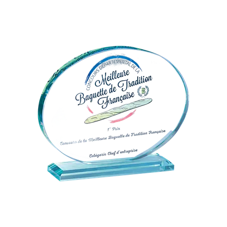 Trophée en verre P.157 19X24 - 157-11