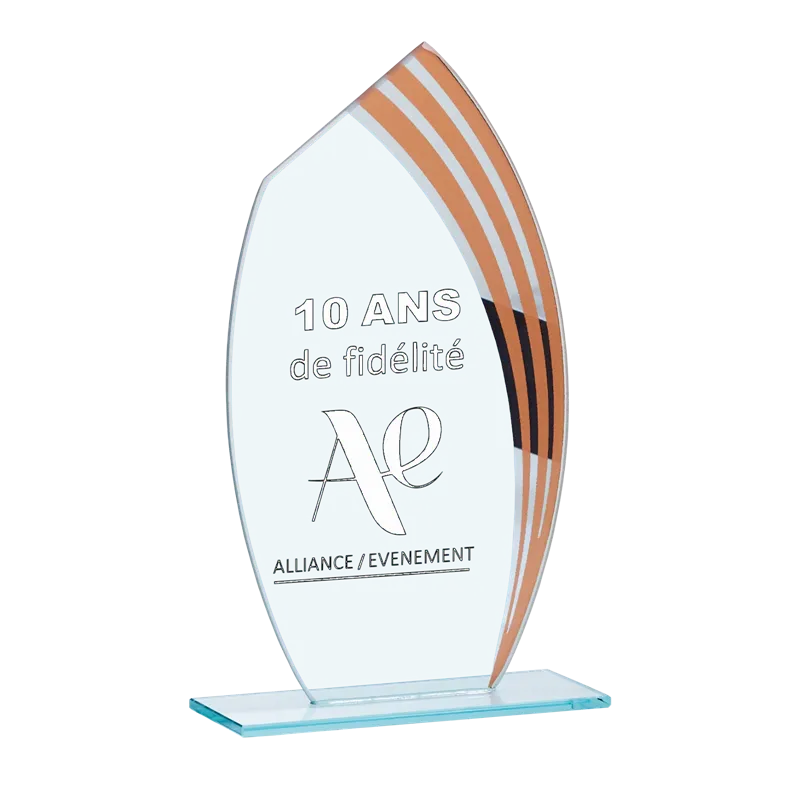 Trophée en verre P.162 Cuivre - 162-21
