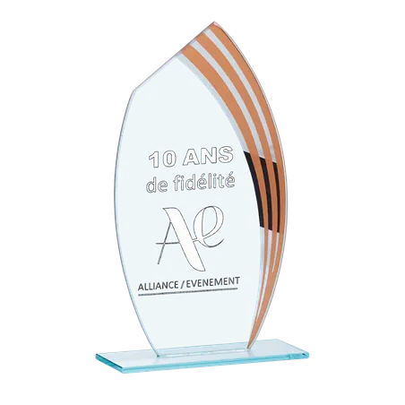 Trophée en verre P.162 Cuivre - 162-21