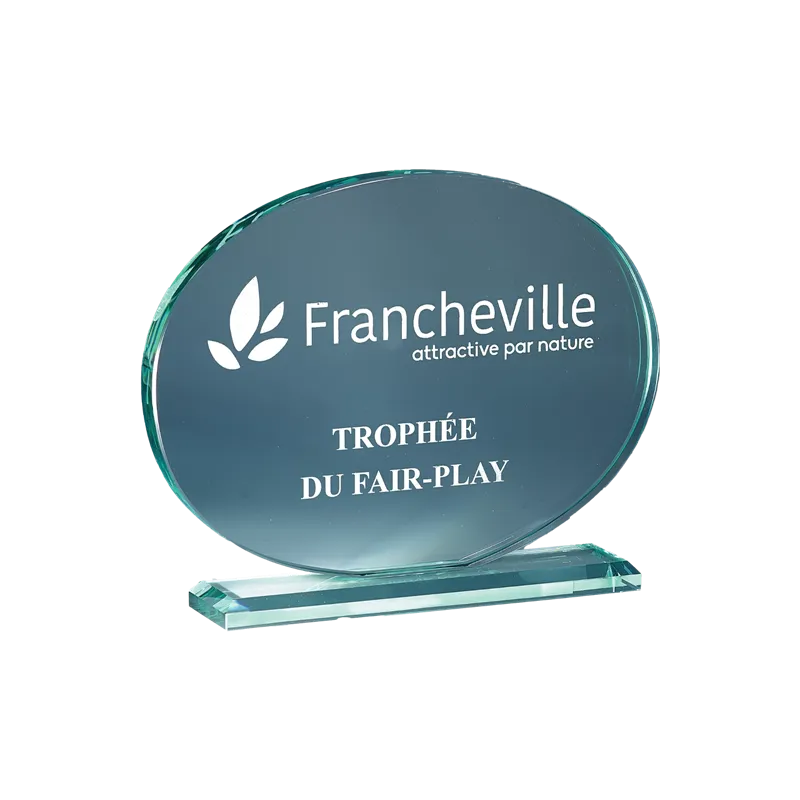 Trophée en verre P.166 19X24 - 166-41
