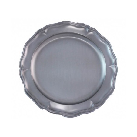 Assiette Chippendale en étain