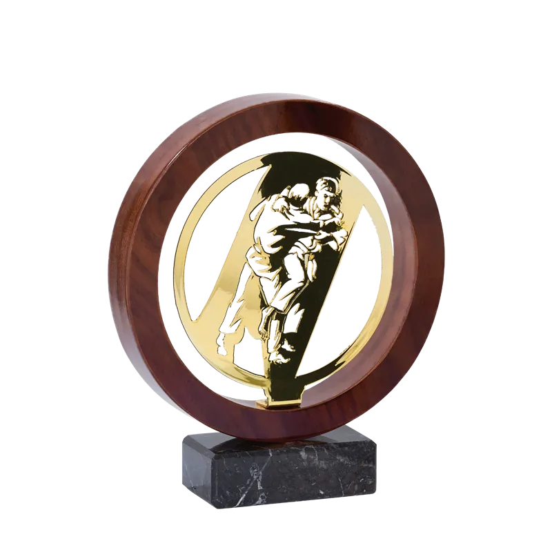 Trophée Metal Bois Judo P.118 - JX04