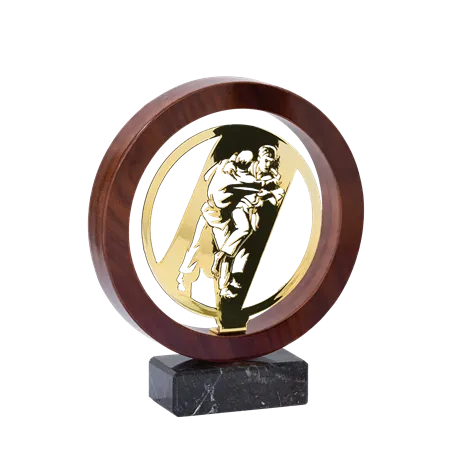 Trophée Metal Bois Judo P.118 - JX04