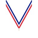 Ruban P.196 22 mm Bleu / Blanc / Rouge, - 6021