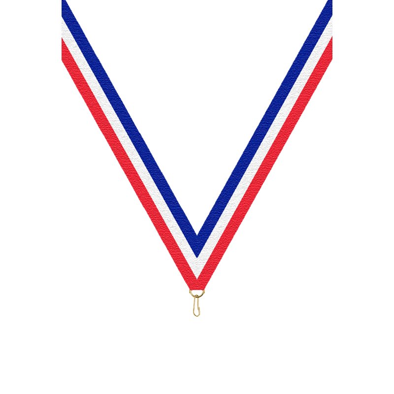 Ruban P.196 22 mm Bleu / Blanc / Rouge, - 6021