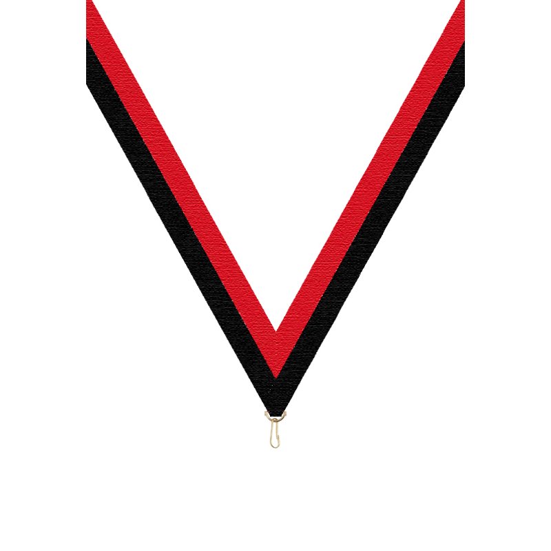 Ruban P.195 22 mm Rouge / Noir, - 6031