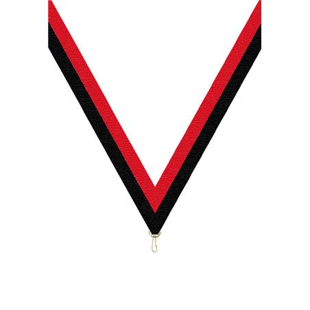 Ruban P.195 22 mm Rouge / Noir, - 6031