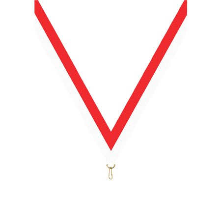 Ruban P.195 22 mm Rouge / Blanc, - 6035