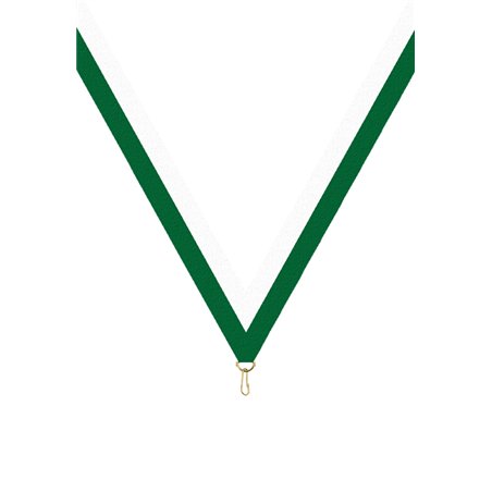 Ruban P.195 22 mm Blanc / Vert, - 6039