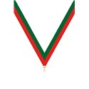 Ruban P.195 22 mm Vert / Rouge, - 6042