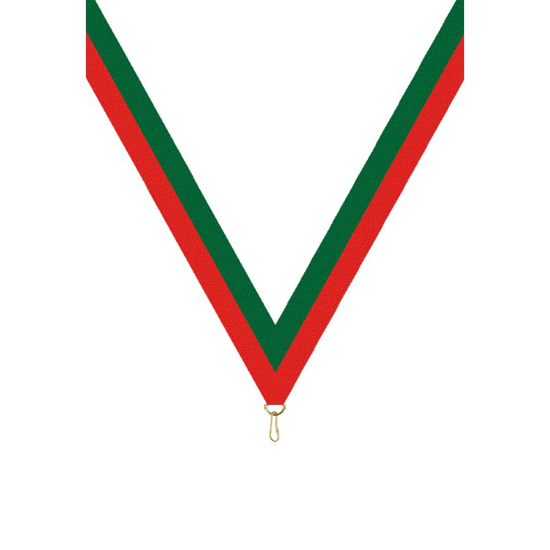 Ruban P.195 22 mm Vert / Rouge, - 6042