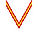 Ruban P.195 22 mm Rouge / Jaune / Rouge, - 6048