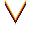 Ruban P.196 22 mm Noir / Rouge / Jaune, - 6050